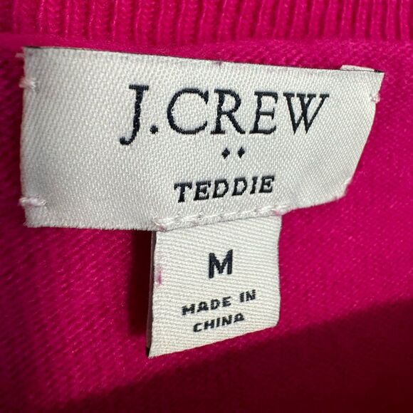 SALE! Pink J. Crew Factory Teddie Sweater Size M EUC - Picture 5 of 5